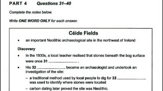 Ceide Field IELTS listening | Cambridge book 19 | HD audio | 1080p