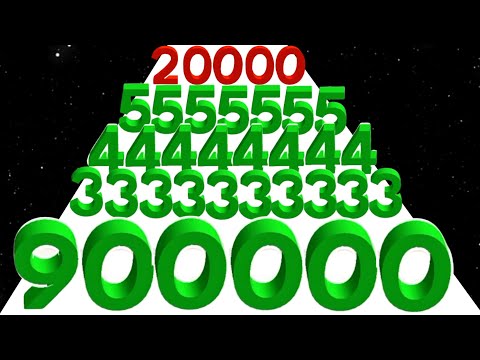 Number Stack (vs) Hole Merge Run - Level Up Number (Freeplay, Max Level)