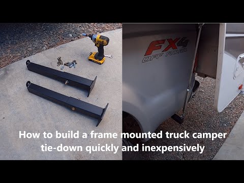 How to build frame mount truck camper tie-downs