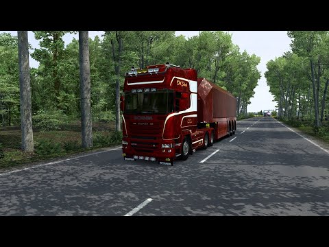 ETS Fred's Scania gets an Old School Paintjob and a run from Dijon to Bourges. New Glass trailer!