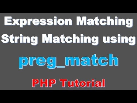 Beginner PHP Tutorial 34 Expression Matching using Preg Match Function in PHP Urdu Hindi