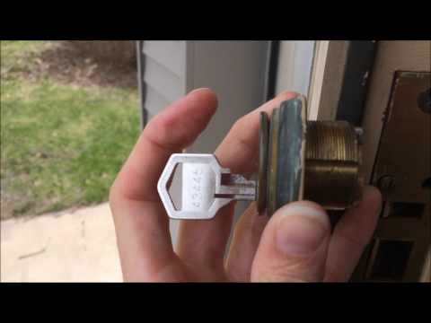 How to Change a Lock on a door QUICK EASY Replace a lock cylinder or Rekeyed Commercial Door