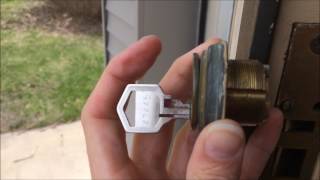 How to Change a Lock on a door QUICK EASY Replace a lock cylinder or Rekeyed Commercial Door