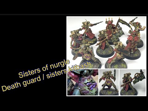 Sisters of battle and death guard kitbash , making sisters of nurgle for kill team and 40k