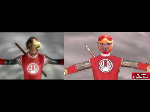 [Comparison] Shane Vs Naruto morphs into Red Wind Ranger