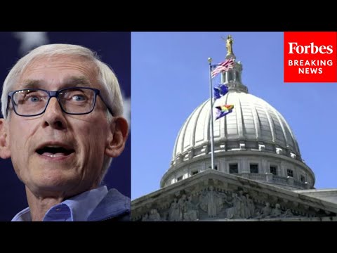 Wisconsin Governor Tony Evers Hosts Pride Flag Raising At State Capitol To Celebrate Pride Month