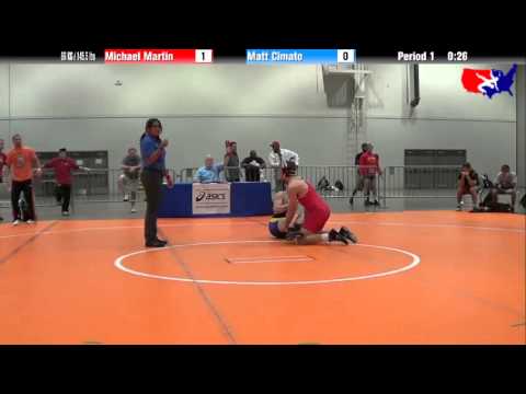 Michael Martin vs. Matt Cimato at 2013 Junior Nationals - FILA - FS