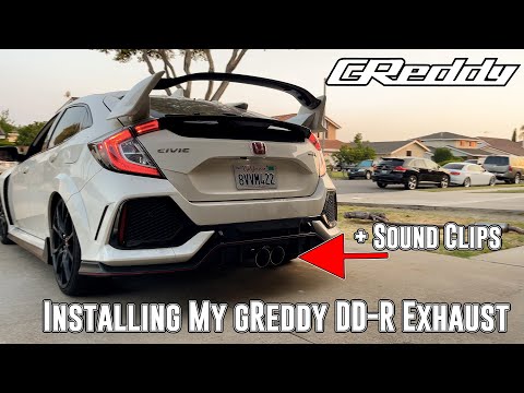 Installing The GReddy DD-R Exhaust On My Civic Type-R!!