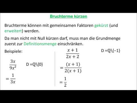 Bruchterme kürzen