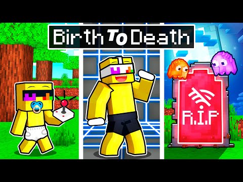Gamer's Epic Life Journey: Birth to Death in Minecraft!