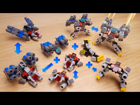LEGO brick combiner transformer robot tutorial Space Guardians #LEGO #MOC #レゴ合体ロボ #レゴアイデア #레고합체로봇