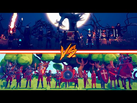 MEGA SPOOKY TEAM vs MEGA MEDIEVAL TEAM - Totally Accurate Battle Simulator | TABS