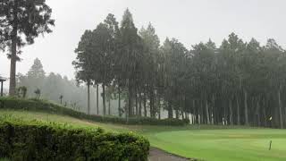 とあるゴルフ場の大雨光景