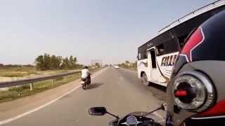 preview picture of video 'Honda CBR250R on NH25 (Kanpur - Lucknow: Patchy Road)'