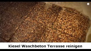 Kiesel Waschbeton Platten- Terrasse reinigen Berlin - Terrassen Reiniger vom Stein-Doktor