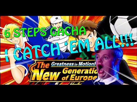 6 STEPS GACHA | THE NEW GENERATION OF EUROPE | HIDALGO,HUGO,GENZO | CAPTAIN TSUBASA DREAM TEAM
