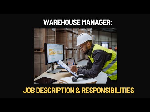 Warehouse Manager Job Description Responsibilities
