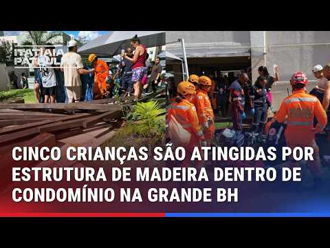 CINCO CRIANÇAS SÃO ATINGIDAS POR ESTRUTURA DE MADEIRA DENTRO DE CONDOMÍNIO EM VESPASIANO; UMA MORREU