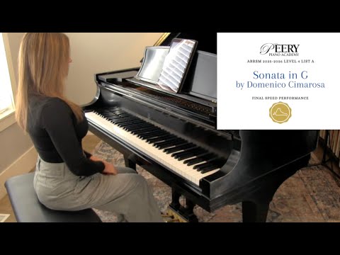Sonata in G by Domenico Cimarosa (ABRSM Grade 4 List A 2025-2026)