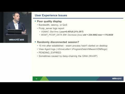 VMworld 2013: Session EUC5291 - Horizon View Troubleshooting: Looking under the Hood