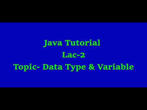 Java Tutorial For Beginners Lac 2 Data Type Variable
