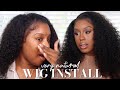 *VERY DETAILED* NATURAL WIG INSTALL W/ KINKY CURLY EDGES  ft. OMGHERHAIR