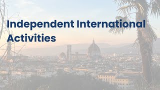 UC Irvine Study Abroad - Independent International Activities Programs