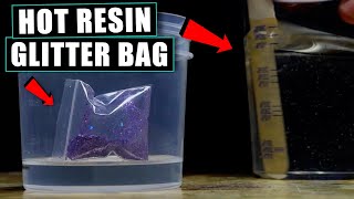 What Will Happen If We Put a GLITTER Bag In HOT Resin?