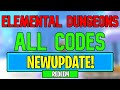 New Elemental Dungeons Codes | Roblox Elemental Dungeons Codes (June 2024)