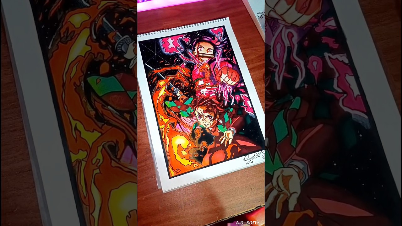 rate my artwork🫵.........  #anime #digitalanimeart #naruto #animefanart #viral #demonslayer #manga