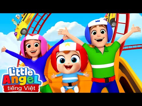 Bánh Xe  Quay Vòng | Wheel On The Bus Tieng Viet | Little Angel Tiếng Việt