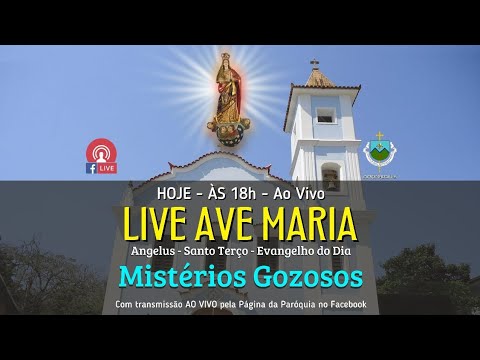 Reze Conosco a LIVE AVE MARIA às 18h desta 2ª feira | 27/07 | Santo Terço | Mistérios Gozosos