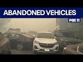 Palisades Fire Drivers abandon their cars in California fires.mp4