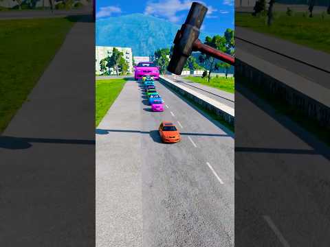 Colorful Small To Giant Cars vs Hammer #221