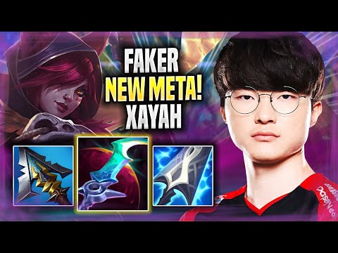 FAKER CRAZY NEW META XAYAH MID! - T1 Faker Plays Xayah MID vs Yasuo! | Season 2022