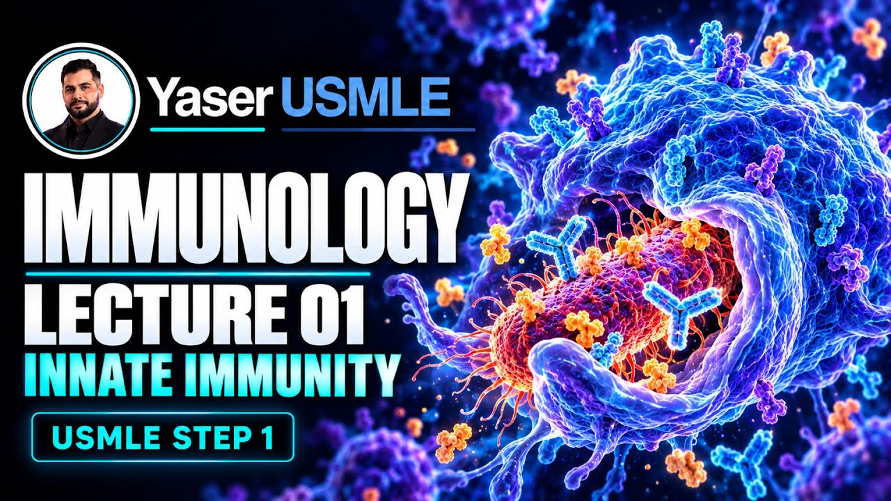 Immunology Lecture 1 (Innate immunity) , USMLE Step 1 , Arabic، by dr Yaser, بالعربي
