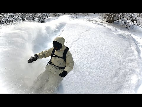 [滑走動画]野沢温泉スキー場のパウダーを楽しむ。