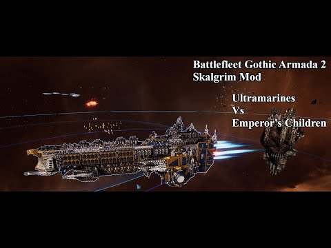 ULTRAMARINES VS CHAOS - Skalgrim Mod- Battlefleet Gothic Armada 2