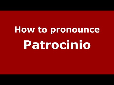 How to pronounce Patrocinio (Brazilian Portuguese/Brazil)  - PronounceNames.com