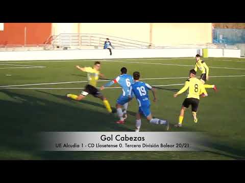 Gol Álex Cabezas. UE Alcudia 1 - CD Llosetense 0. Tercera División Balear 20/21.