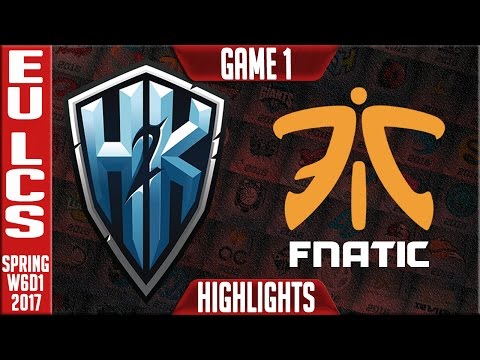 H2k vs Fnatic Game 1 Highlights - EU LCS W6D1 Spring 2017 - H2k vs FNC G1