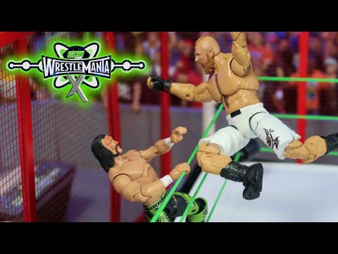Hell in a Cell WWE Action Figure Match! Brock Lesnar vs Kenny Omega