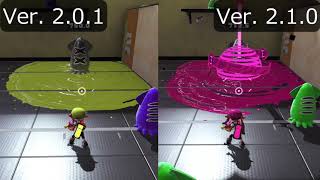 【スプラトゥーン3】Ver. 2.1.0 アプデ前後の比較