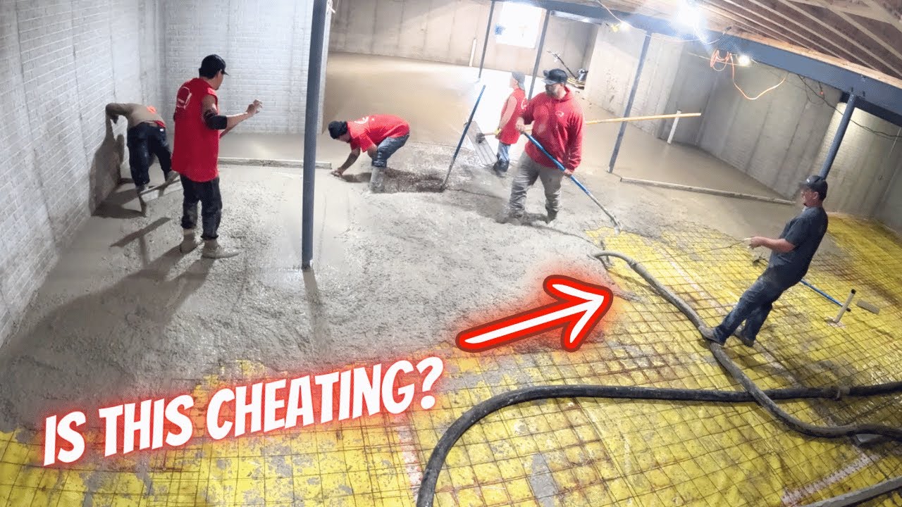 Concrete pump SAVES us on a big basement pour!