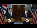 Secretary Kerry Delivers Remarks With Norwegian Foreign Minister Eide