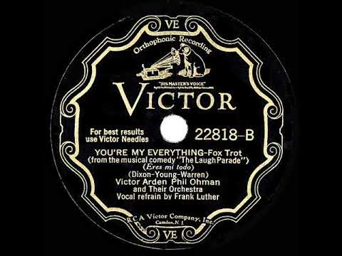 1931 HITS ARCHIVE: You’re My Everything - Arden-Ohman Orchestra (Frank Luther, vocal)