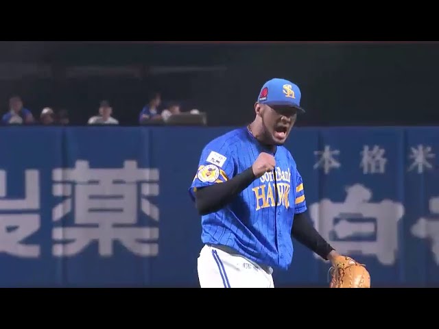 【8回表】 ピンチ脱出!! ホークス・スアレスが渾身のストレートで空振り三振!! 2016/7/24 H-L