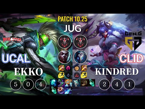 KT Ucal Ekko vs GEN Clid Kindred Jungle - KR Patch 10.25