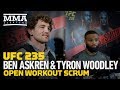 UFC 235: Tyron Woodley, Ben Askren Open Workout Media Scrum - MMA Fighting