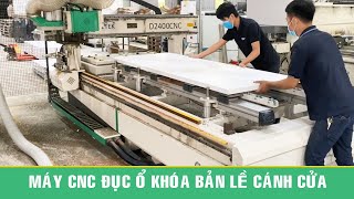 Máy CNC phay ổ khóa, bản lề cánh cửa HOLZTEK | D-2400CNC